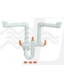 SIF.SALVASPAZIO PER LAV. 2 VIE 1"1/2 INOX