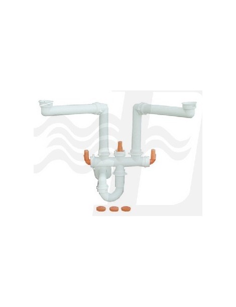 SIF.SALVASPAZIO PER LAV. 2 VIE 1"1/2 INOX