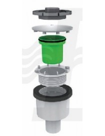 PILETTA "DOCCIONE" FEMMINA ORO 90MM CON COP. INOX