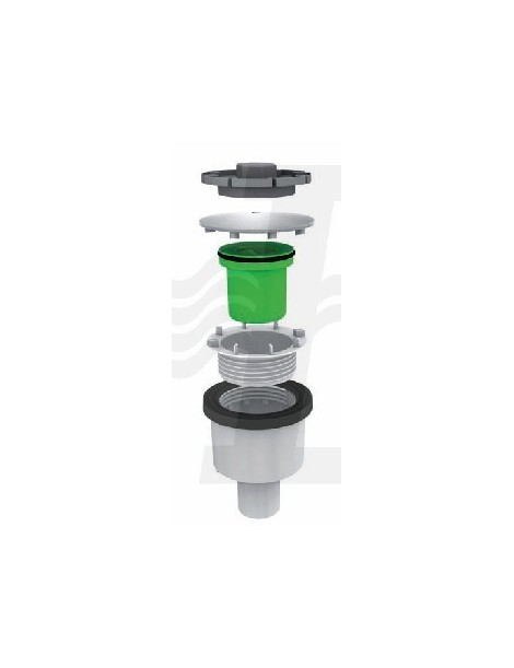 PILETTA "DOCCIONE" FEMMINA ORO 90MM CON COP. INOX