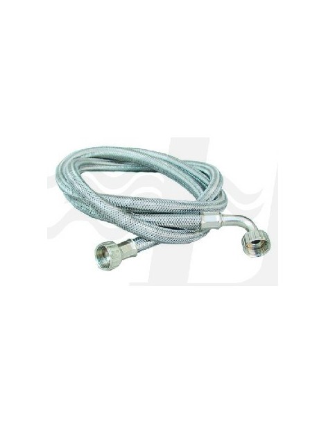 TUBO CARICO LAVATRICE INOX CON CURVA MASCHIO T.3