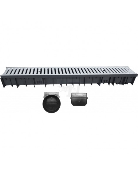 CANALE WAVEDRAIN 100CM CON GRI. ACCIAIO +TEST