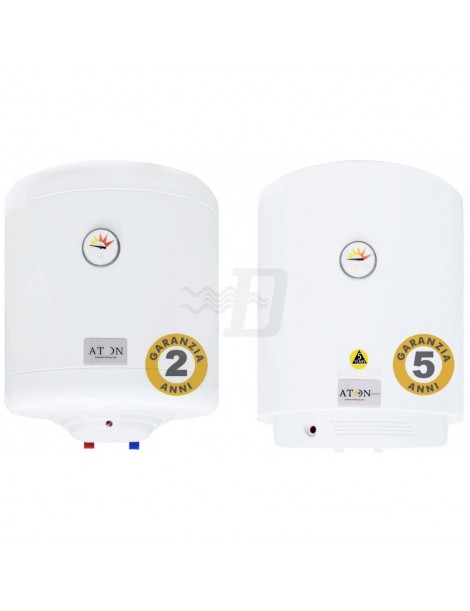 SCALDACQUA ELETTRICO VERTICALE LT.50 ANNI 5 GARANZIA ATON