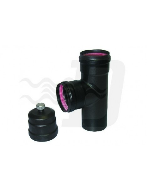 RACCORDO T PORCELLANATO FF +TAPPO RACCOGLI CONDENSA PELLETS