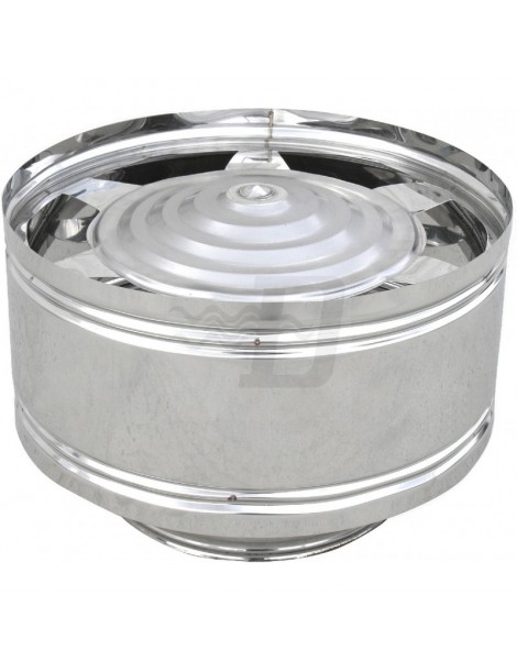 TERMINALE A BOTTE ACCIAIO INOX 316L D.80x130
