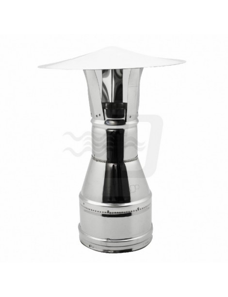 CAPPELLO CINESE INOX DOPPIA PARETE DM 80X130