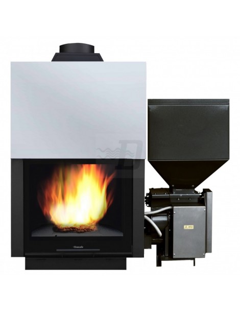TERMOCAMINO ERMES BIO CON SCAMBIATORE ATTACCO SINISTRO DIANKAMIN PLUS