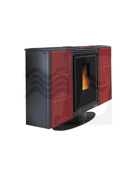 STUFA A PELLET  MODELLO FRIDA 8 KW BORDEAUX DAL ZOTTO