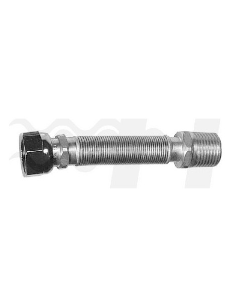 FLESSIBILE INOX RACCORDO IN OTTONE mm130/220 1"