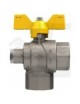 VALVOLA A SFERA GAS SQUADRA CON FARFALLA FF 1"X1"