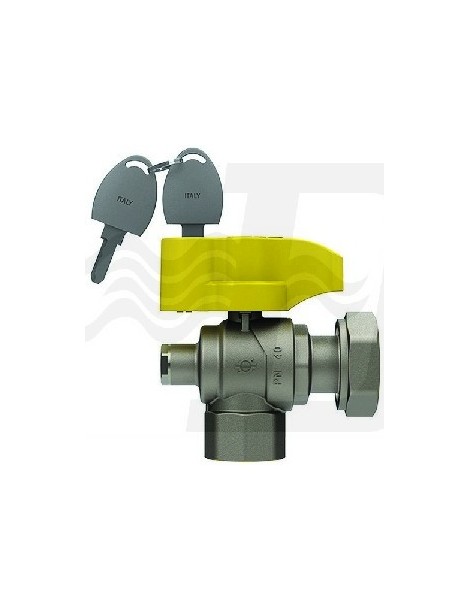 VALVOLA A SFERA GAS SQUADRA CON FARFALLA E SERRATURA FDG3/4X1