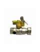 VALVOLA SFERA GAS F CON SERRATURA E GIRELLO 1"x1"1/4