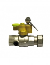 VALVOLA SFERA GAS F CON SERRATURA E GIRELLO 1"x1"1/4