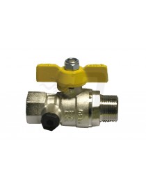 VALVOLA SFERA GAS MF CON FARFALLA 1/2"
