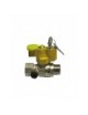 VALVOLA SFERA GAS MF CON SERRATURA E PRESA PRESSIONE 3/4