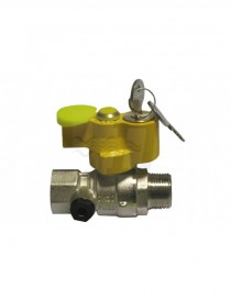 VALVOLA SFERA GAS MF CON SERRATURA E PRESA PRESSIONE 1"