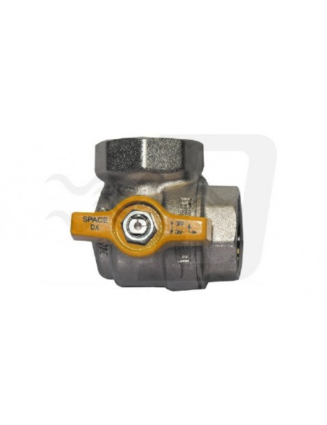 VALVOLA SFERA ANGOLO FF CON FARFALLA PER GAS 3/4