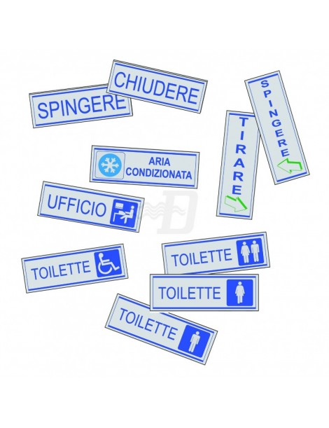 ETICHETTA ADESIVA  SEGNALETICA  CM15x15 UFFICIO