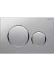 PLACCA di  COPERTURA  CROMO SATINATA 2 TASTI SIGMA 20" GEBERIT"