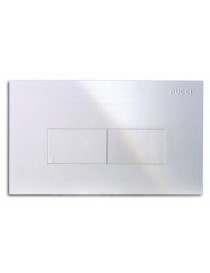 PLACCA PER CASSETTA INCASSO ECO 2 PULSANTI LINEA CROMO SATINATO 2014