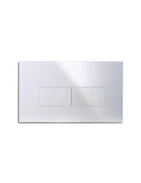 PLACCA PER CASSETTA INCASSO ECO 2 PULSANTI LINEA CROMO SATINATO 2014