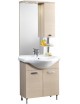 MOBILE BAGNO KARINE CON LAVATOIO INTEGRALE SPECCHIO CM.75 ROVERE CHIARO