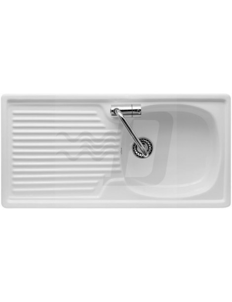 LAVELLO D'APPOGGIO IN CERAMICA CON 1 VASCHETTA cm. 90 dx/sx GALASSIA