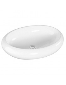 LAVABO BIANCO D'APPOGGIO MODELLO LA007 cm.62x46 LINPHA