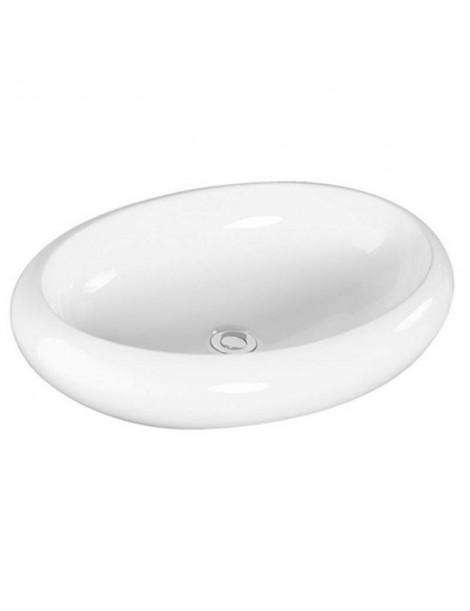 LAVABO BIANCO D'APPOGGIO MODELLO LA007 cm.62x46 LINPHA