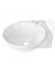 LAVABO AD ANGOLO BIANCO MOD. LN300 CM 36x36 LINPHA