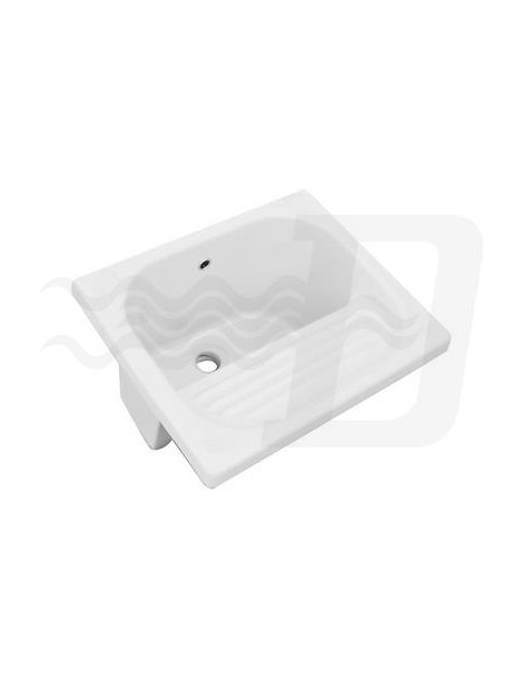 PILOZZO LAVAPANNI IN  CERAMICA CON STRIZZATOIO SERIE BRACCIANO CM.60x50 LINPHA