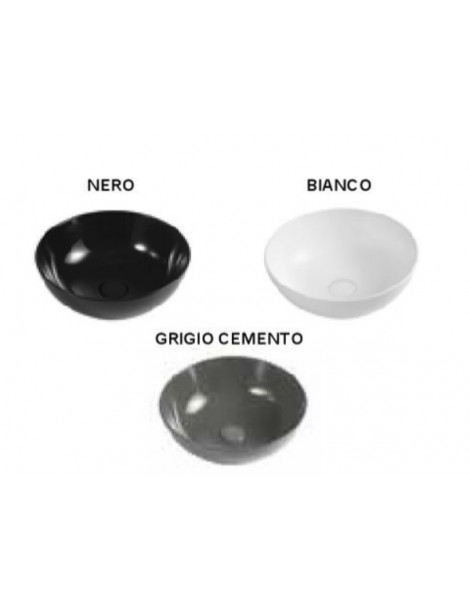 LAVABO D'APPOGGIO  SERIE SLIM MODELLO 02 DM330 H. 140 NERO LINPHA