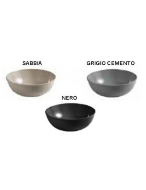 LAVABO D'APPOGGIO  SERIE SLIM MODELLO 04 DM330 H.140 GRIGIO CEMENTO LINPHA