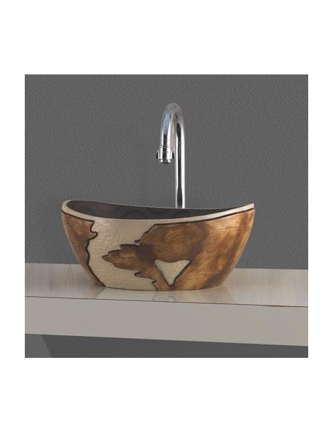 LAVABO D'APPOGGIO ARTISTICO MODELLO LZA04  CM. 41.5x34x17  LINPHA