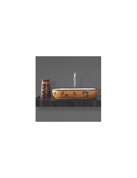 LAVABO D'APPOGGIO ARTISTICO MODELLO LZA08 CM.70x36x14 LINPHA