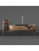 LAVABO D'APPOGGIO ARTISTICO MODELLO LZA09 CM.70x36x14 LINPHA