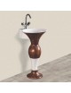 LAVABO  ARTISTICO MODELLO LZA11 CM.52x45+COLONNA LINPHA
