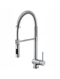 MISCELATORE LAVELLO CON MOLLA E DOCCIA ESTRAIBILE STICK CROMO PAFFONI