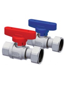 VALVOLA D'INTERCETTAZIONE A SFERA FEMMINA-FEMMINA CROMATA CON CALOTTA MOBILE 1/2"   3/4" FAR