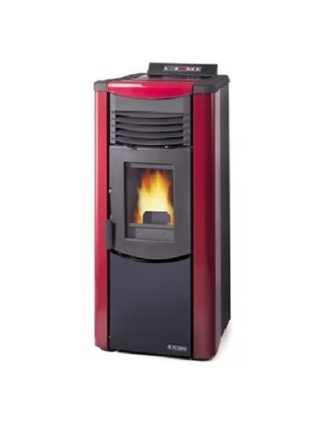 STUFA A PELLET MODELLO GENNY STEEL BORDEAUX KW 8 DAL ZOTTO