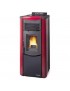 STUFA A PELLET MODELLO GENNY STEEL BORDEAUX KW 8 DAL ZOTTO