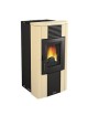 STUFA A PELLET MODELLO RITA ELITE COLORE PERGAMENA 11 KW  CANALIZZABILE DAL ZOTTO