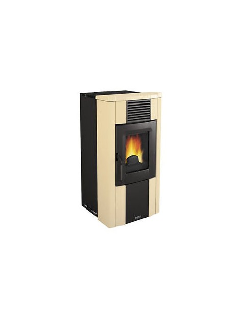 STUFA A PELLET MODELLO RITA ELITE COLORE PERGAMENA 11 KW  CANALIZZABILE DAL ZOTTO