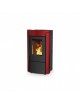 TERMOSTUFA A PELLET MODELLO WANNA IDRO 13,1 KW BORDEAUX DAL ZOTTO