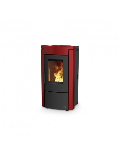 TERMOSTUFA A PELLET MODELLO WANNA IDRO 13,1 KW BORDEAUX DAL ZOTTO