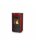 TERMOSTUFA A PELLET MODELLO WANNA IDRO 13,1 KW BORDEAUX DAL ZOTTO