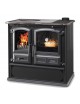 CUCINA A LEGNA MODELLO REGINA 631 STEEL 6,5KW ANTRACITE DAL ZOTTO