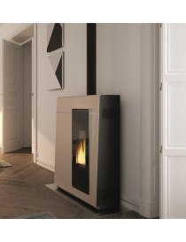 Stufa a Pellet MICHELLE 6 Salvaspazio 6kw ACCIAIO VERNICIATO NERO Palazzetti