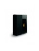 Stufa a Pellet GINGER 12 Salvaspazio 12kw ACCIAIO VERNICIATO NERO Palazzetti
