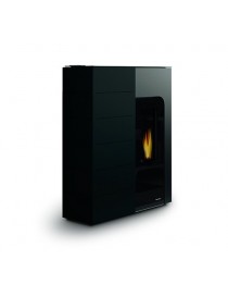 Stufa a Pellet GINGER 12 Salvaspazio 12kw ACCIAIO VERNICIATO NERO Palazzetti
